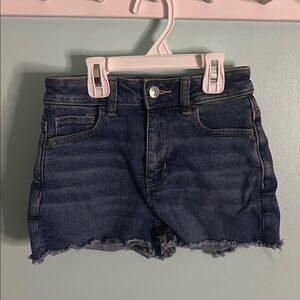 American Eagle Outfitters Blue Jean Shorts Frayed Hem